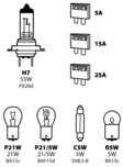 LAMPA Kit becuri si sigurante 8buc, 12V - halogen H7 ManiaMall Cars (LAM58157)