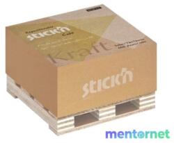 STICK N Stick`N KraftCube 76x76 mm 400 lap barna öntapadó natúr újrahasznosított jegyzettömb (21816) - tintasziget