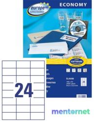 AVERY Europe100 ELA008 64, 6x33, 8mm univerzális 2400db-os etikett (ELA008) - tintasziget