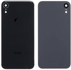 Apple iPhone XR - Hátsó ház üveg + Hátlapi Kameralencse Üveg (Black), Fekete