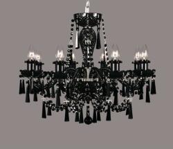 Glass LPS Lustra 8 brate cristal Bohemia all black (L11 009/08/3-K all black Ni, lip)