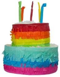 Születésnapi Happy Birthday Színes Torta Alakú Parti Pinata Játék