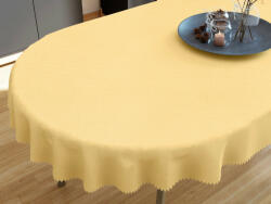 Goldea față de masă teflonată - galben deschis - ovală 120 x 180 cm Fata de masa