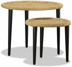 vidaXL Set măsuțe de cafea, 2 buc. , iută naturală (244218) Masa de cafea