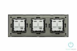 Smarthugo Hármas Sorolt Arany Üvegkeretes Konnektor (sh3555003)