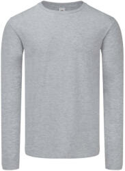 Fruit of the Loom Férfi hosszú ujjú póló Fruit of the Loom Iconic 150 Classic Long Sleeve T -5XL, Heather szürke