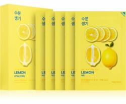  Holika Holika Pure Essence Lemon arcmaszk bőrpuhító és frissítő hatással C vitamin 5x20 ml
