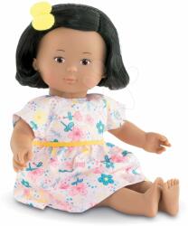 Corolle Păpușă cu rochie florală Capucine Florolle Ma Premiere Poupee Corolle cu ochi căprui 32 cm păr brunet de la 18 luni (CO260020) Papusa