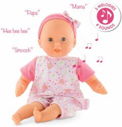 Corolle Păpușă interactivă Bebe Calin Loving&Melodies Features Corolle cu 4 sunete și 3 melodii, ochi căprui clipitori 30 cm de la 18 luni (CO100100-FPJ95) Papusa