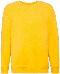 Fruit of the Loom Gyerek Pulóver Hosszú ujjú Fruit of the Loom Premium Set-In Sweat Kids - 140 (9-11), Napraforgó sárga