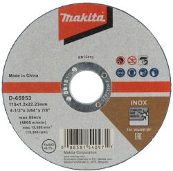 Makita DISC TAIERE INOX WA46R 115X1.2X22.23 (D-65953) - sculeprime