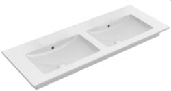 Villeroy & Boch Villeroy & Boch Venticello 130 x 50 cm-es beépíthető dupla mosdó csaplyuk nélkül Stone White CeramicPlus felülettel - 4111DJRW (4111DJRW)