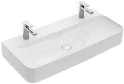 Villeroy & Boch Villeroy & Boch Finion 100 x 47 cm-es mosdó 2 csaplyukkal Stone White CeramicPlus felülettel túlfolyó nélkül - 4168A1RW (4168A1RW)
