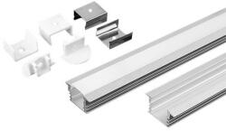 V-TAC Profil aluminiu pentru banda led 2m 24.5mm x 12.2mm mat (SKU-3357)