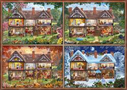 Schmidt Spiele - Puzzle Steve Crisp: Casele celor Patru Anotimpuri - 2 000 piese Puzzle