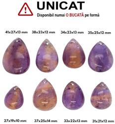  Pandantiv Ametrin Picatura cu Gaura - 27-41 x 19-27 x 10-14 mm