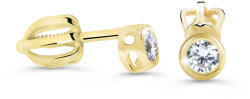 Cutie Diamonds Minimalista bedugós sárga arany fülbevalók gyémántokkal DZ62231-30-00-X-1