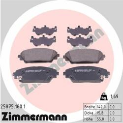 ZIMMERMANN set placute frana, frana disc ZIMMERMANN 25875.160. 1 (25875.160.1)