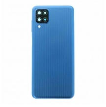 Samsung M125 Galaxy M12 akkufedél (hátlap) kamera lencsével kék, gyári