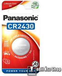 Panasonic Elem (CR2430L, 3V, lítium gombelem) 1db / csomag (CR2430L-1BP-PAN / CR-2430EL/1B)
