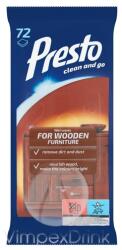 Presto clean bútorápolás törlőkendő 72db