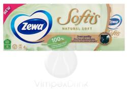 Zewa Softis 4 rétegű papír zsebkendő NaturalSoft 10x9 db