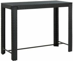 vidaXL Masă de bar de grădină, negru, 140, 5x60, 5x110, 5 cm, poliratan (45877)