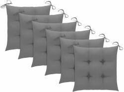 vidaXL Perne de scaun, 6 buc. , gri, 40x40x7 cm, textil oxford (314865)