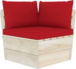 vidaXL Perne pentru canapea din paleți, 3 buc. , roșu, material textil (315070)