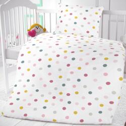 Kvalitex Lenjerie de pat din bumbac, pentru copii, Bile pealb, 90 x 135 cm, 45 x 60 cm Lenjerie de pat
