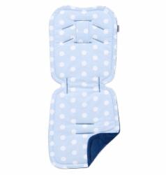 MT MTT Babakocsi betét -Kék alapon fehér pöttyök - Kék háttal