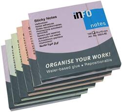  Info Notes önt. jegyzettömb, 75x75mm, 100lap, Harmony Mix (5854-80)