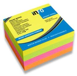 Info Notes önt. jegyzettömb, 75x75mm, 320lap, Brilliant Color Mix (5654-39-PN)