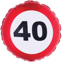 Funny Fashion Fólia lufi, 43cm, behajtani tilos, gömb, 40