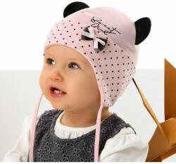 AJS Caciula din bumbac pentru fetite 1-6 luni - AJS 42-008 roz (AJS42-008)