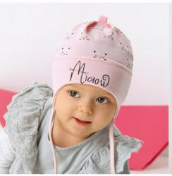 AJS Caciula din bumbac pentru fetite 1-6 luni - AJS 42-003 roz (AJS42-003)