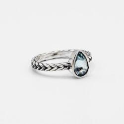 Auguri Shop Inel din argint cu topaz bleu
