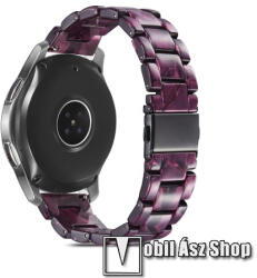  Okosóra műanyag szíj - LILA - csatos, 165mm hosszú, 22mm széles - SAMSUNG Galaxy Watch 46mm / Watch GT2 46mm / Watch GT 2e / Galaxy Watch3 45mm / Honor MagicWatch 2 46mm