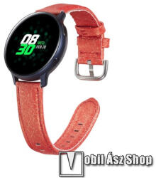 Okosóra szíj - PIROS - PU bőr, 20mm széles - SAMSUNG Galaxy Watch 42mm / Xiaomi Amazfit GTS / SAMSUNG Gear S2 / HUAWEI Watch GT 2 42mm / Galaxy Watch Active / Active 2