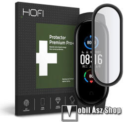 HOFI Xiaomi Mi Band 5, Mi Smart Band 6, HOFI Hybrid Pro+ okosóra flexibilis üvegfólia, Full cover, Fekete