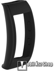 Samsung Gear Fit 2 Pro (SM-R365), Okosóra szilikon védőtok, keret, Fekete