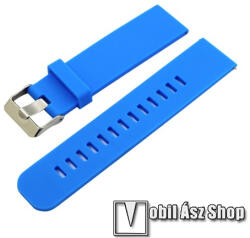 Okosóra szíj - szilikon - VILÁGOSKÉK - 18mm széles - HUAWEI TalkBand B5 / Xiaomi Mi Watch (For China Market) / Fossil Gen 4 / Garmin Vivoactive 4s/ Fossil Q Tailor