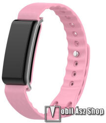 Okosóra szíj - RÓZSASZÍN - szilikon, 250 + 80mm hosszú, 15mm széles - HUAWEI Color Band A2