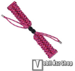 Okosóra szíj - MAGENTA - szövet fonott kötél, kézzel készített, állítható - 240mm hosszú, 20mm széles, 150-220mm-es átmérőjű csuklóméretig - SAMSUNG Galaxy Watch 42mm / Amazfit GTS / Galaxy Watch3 41m
