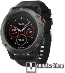  Okosóra szíj - FEKETE - 26mm, QUICKFIT, 127+94mm hosszú, 145-210mm csuklóméretig ajánlott - Garmin Fenix X / 5X Plus / 5X Plus Sapphire / 6X / 6X Sapphire / 6X Pro / 6X Pro Solar / 6X Pro Sapphire / Q