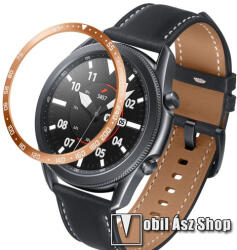 Okosóra lünetta védő rozsdamentes acél - a másodpercmutató segítségével a tachymeter skáláról leolvashatod az óránkénti átlagsebességet - ROSE GOLD - SAMSUNG Galaxy Watch3 45mm (SM-R845F)