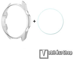 ENKAY SAMSUNG Galaxy Watch3 41mm (SM-R855F), ENKAY HAT-PRINCE okosóra műanyagtok, keret, üvegfólia, EZÜST