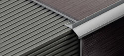 Profilplast aluminium vízvető profil teraszhoz 7 mm / 2, 5 m eloxált ezüst