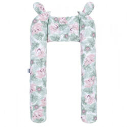 MT MTT Baba pozícionáló - Zöld levelek rózsaszín virágokkal