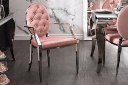 LuxD Design szék háttámlákkal Rococo II rózsaszín